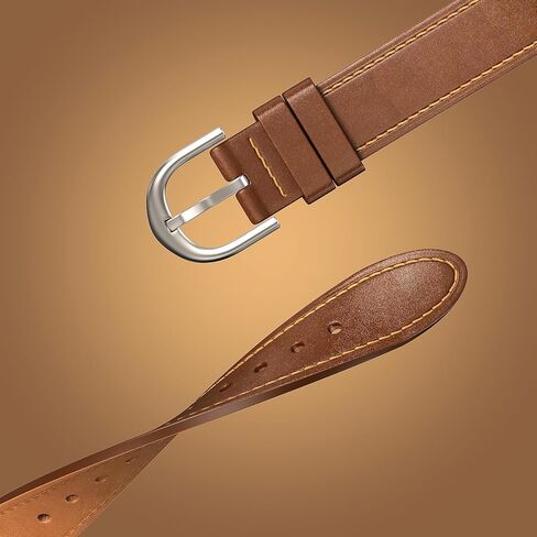 Leather Band Compatible with Apple Watch Series 9 8 7 6 5 4 3 38mm 40mm 41mm 42mm 44mm 45mm for Women, Slim Geniue Leather Strap for iWatch SE in Kuwait