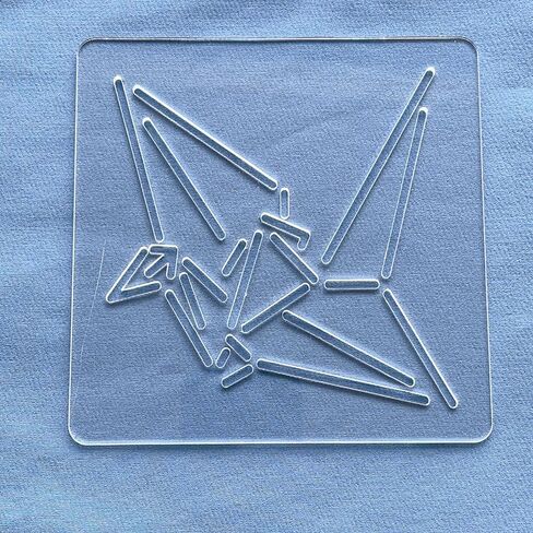 Acrylic Sashiko Stencil, Embroidery Pattern Template, Quilting Stencil Tool, 12 x 12cm (Pattern F) in Kuwait