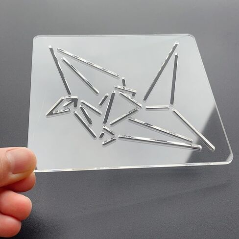 Acrylic Sashiko Stencil, Embroidery Pattern Template, Quilting Stencil Tool, 12 x 12cm (Pattern F) in Kuwait