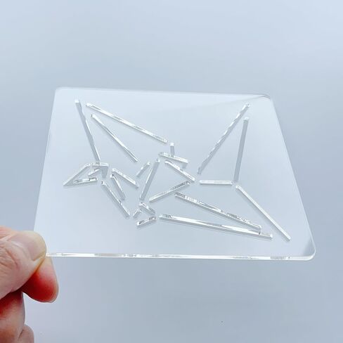 Acrylic Sashiko Stencil, Embroidery Pattern Template, Quilting Stencil Tool, 12 x 12cm (Pattern F) in Kuwait