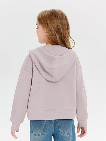 Haloumoning Girls Zip Up Hoodie Kids Fashion Sweatshirt Lightweight Jacket with Pockets 7-14 Years in Saudi Arabia