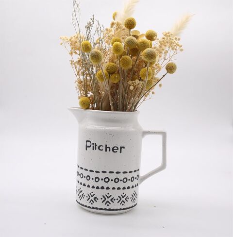 Vintage Ceramic Pitcher Vase (White) in Saudi Arabia