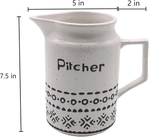 Vintage Ceramic Pitcher Vase (White) in Saudi Arabia