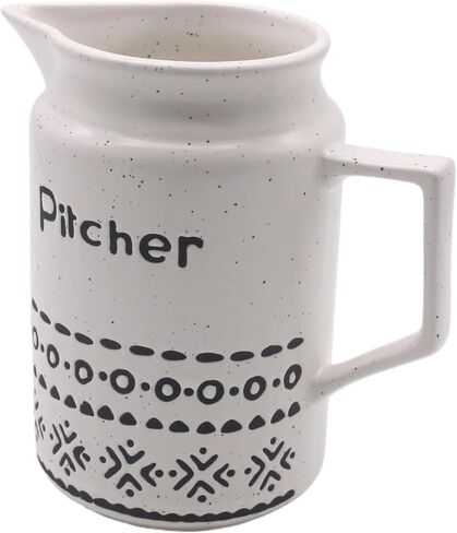 Vintage Ceramic Pitcher Vase (White) in Saudi Arabia