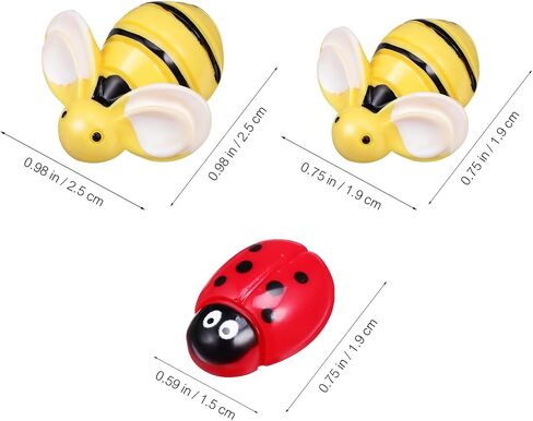 NUOBESTY Resin Bees Ladybugs Charms Tiny Animals Resin Charms Ornaments Embellishments Bee Charms DIY Craft Scrapbooking Hair Clips Bees Flatback Beads 60pcs in Saudi Arabia
