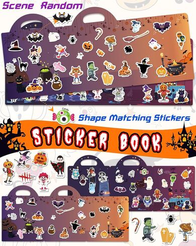 Reusable Sticker Book for Toddlers 2-4 Years, Stickers for Kids, Toddler Sticker Book Ages 1-3, Toddler Craft Activities, Toddler Travel Toys Ages 2+ Boy Girl Birthday Gifts in Kuwait