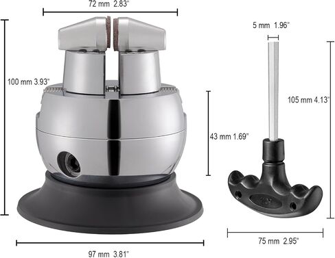 DZQ Ball Vise 3" Engraving Setting Tool 360°Rotation Professional Ball Vise 36PCS Attachment Jewelry Engraving Block Tools Standard Block (Black) in Saudi Arabia