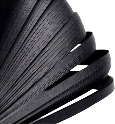 Quilling Paper 3mm 5mm 7mm 10mm Black Quilling Strips Black Paper Strips for Crafts Classroom Lucky Star Paper Filigree 120pcs/Bag 54cm Length (3mm-1/8inch) in Saudi Arabia