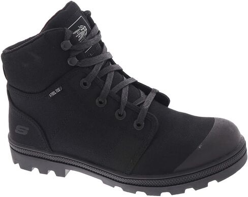 حذاء Rotund Darragh النسائي من Skechers برباط علوي آمن عند أصابع القدم | عمل، مقدمة فولاذية، خطر كهربائي، مقاوم للانزلاق، إسفنج ذو ذاكرة تبريد الهواء in Kuwait