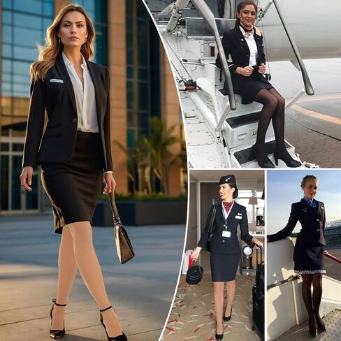 MANZI 2 Pairs Compression Pantyhose for Women Shaping Black Tights 10-15mmHg Support 50D Opaque Tights Compression Stockings in Saudi Arabia