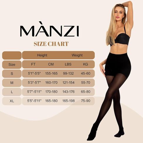 MANZI 2 Pairs Compression Pantyhose for Women Shaping Black Tights 10-15mmHg Support 50D Opaque Tights Compression Stockings in Saudi Arabia