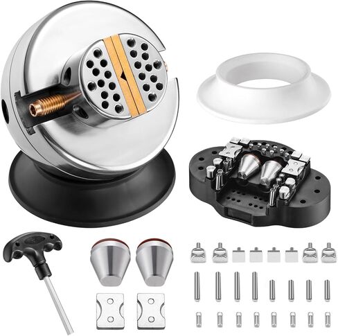 DZQ Ball Vise 3" Engraving Setting Tool 360°Rotation Professional Ball Vise 36PCS Attachment Jewelry Engraving Block Tools Standard Block (Black) in Saudi Arabia