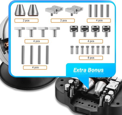 DZQ Ball Vise 3" Engraving Setting Tool 360°Rotation Professional Ball Vise 36PCS Attachment Jewelry Engraving Block Tools Standard Block (Black) in Saudi Arabia