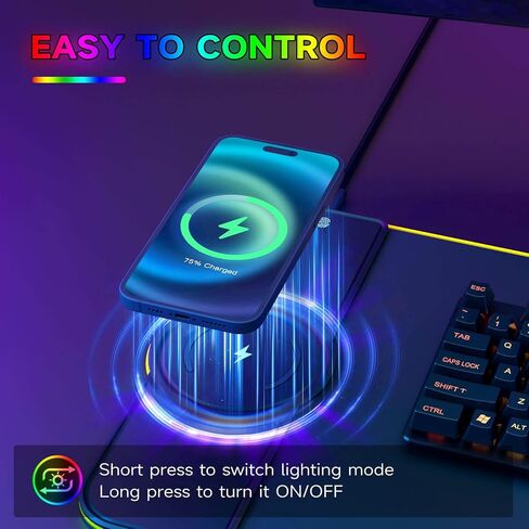 Hcman RGB Gaming Mouse Pad, Large Mousepad with Led Light, PC Gaming Accessories Black Keyboard Pad for Desk, Non-Slip Rubber Base XXL Big Mouse Mat for Gamer Boy Men Gift (31.5 X 12 Inch) in Saudi Arabia