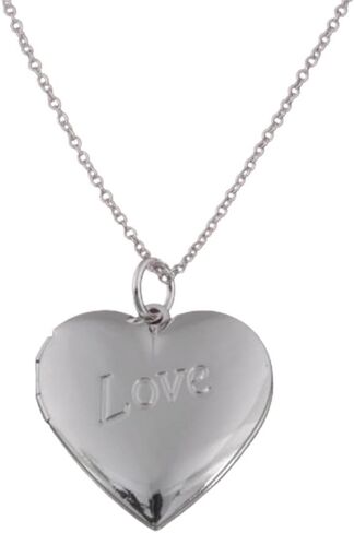 Heart Locket Necklace Pendant Dainty Memorial Keepsake Locket Necklace That Holds Pictures Stainless Steel Heart Photo Box Necklace for Women Lover Mother Father Daughter Son Fashion Jewelry Gifts in Kuwait