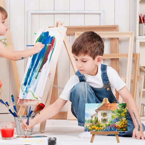 4 Pack Stretched Canvas Boards for Painting 8x10 Inch,Canvas Boards,Cotton Blank Canvas,Boards & Panels for Painting Acrylic and Oil, Art Supplies for Adults and Teens (4 Pack-8x10 Inch) in Saudi Arabia