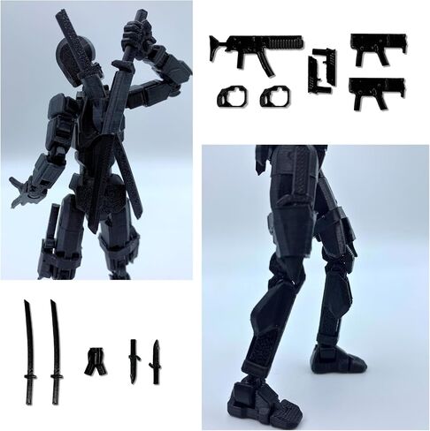 Pre-Assembed 3D Printed 5.54'' Stick 13 Action Figure, Multi-Jointed Tian13, Articulated T13 Desktop Decoration,12 in 1 Accessories, Best Birthday Festival Gift in Saudi Arabia