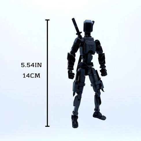 Pre-Assembed 3D Printed 5.54'' Stick 13 Action Figure, Multi-Jointed Tian13, Articulated T13 Desktop Decoration,12 in 1 Accessories, Best Birthday Festival Gift in Saudi Arabia