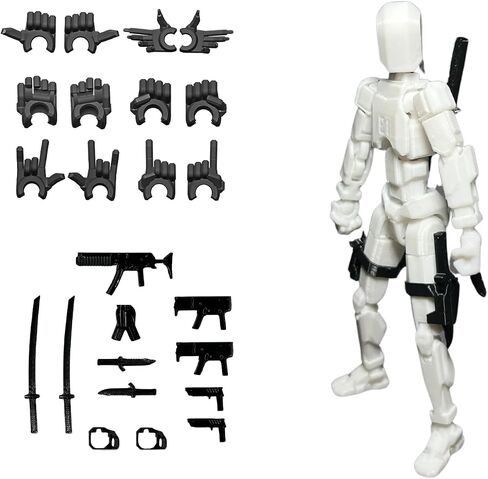 Pre-Assembed 3D Printed 5.54'' Stick 13 Action Figure, Multi-Jointed Tian13, Articulated T13 Desktop Decoration,12 in 1 Accessories, Best Birthday Festival Gift in Saudi Arabia