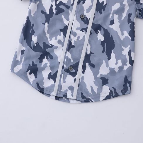 Boys Camouflage Short Sleeve T-Shirt and Shorts Set 2 Piece Summer Camo Baseball Clothes Outfit for Kids Ages 2-14 in Kuwait