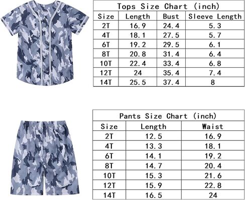 Boys Camouflage Short Sleeve T-Shirt and Shorts Set 2 Piece Summer Camo Baseball Clothes Outfit for Kids Ages 2-14 in Kuwait