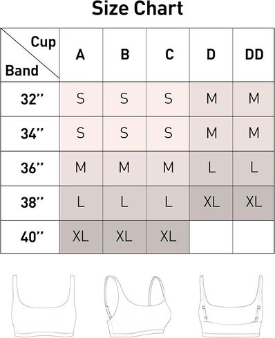 PrettyGuide Women's Wireless Scoop Neck Bralette Seamless Bra No Underwire Unlined Comfortable Bras in Saudi Arabia