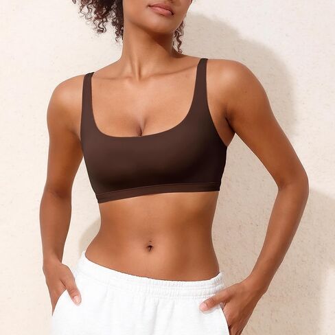 PrettyGuide Women's Wireless Scoop Neck Bralette Seamless Bra No Underwire Unlined Comfortable Bras in Saudi Arabia