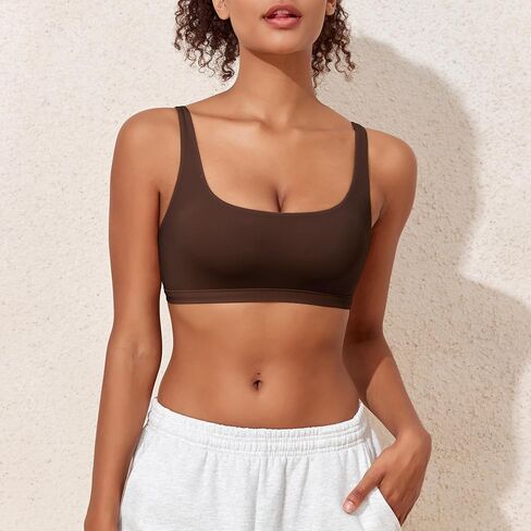 PrettyGuide Women's Wireless Scoop Neck Bralette Seamless Bra No Underwire Unlined Comfortable Bras in Saudi Arabia