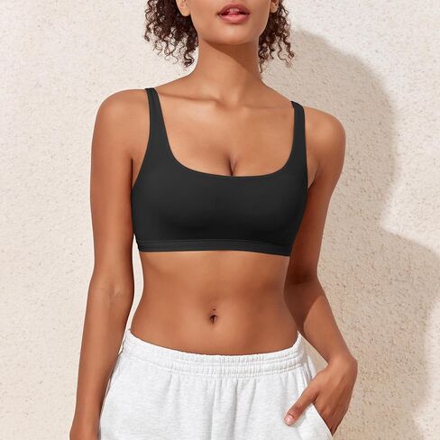 PrettyGuide Women's Wireless Scoop Neck Bralette Seamless Bra No Underwire Unlined Comfortable Bras in Kuwait