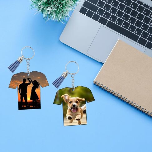 90 قطعة من سلسلة المفاتيح التسامي مع شرابات مزدوجة الجوانب من MDF مفاتيح سلاسل المفاتيح التسامي نقل الحرارة الفراغات علامات الأمتعة السائبة in Kuwait