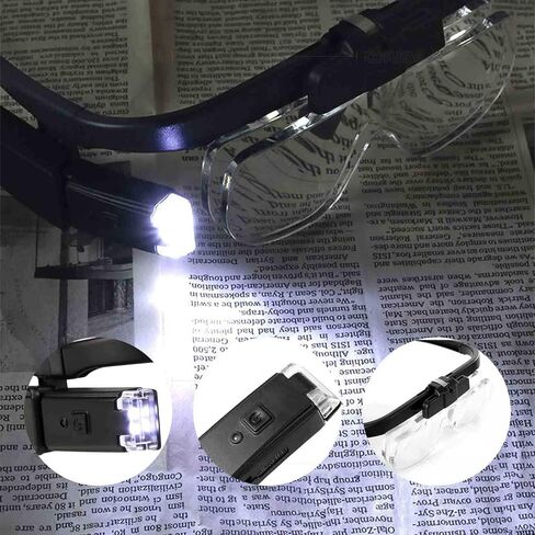 Minidiva 11X 5X Magnifying Glass with Light and Stand, 8 LED Dual-Circuit Desktop Hand-held Folding Illuminated Lighted Magnifier for Macular Degeneration, Seniors Reading, Close Work, Coins, Jewelry in Saudi Arabia