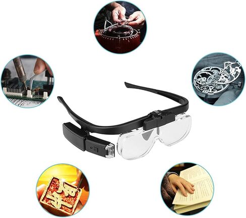 Minidiva 11X 5X Magnifying Glass with Light and Stand, 8 LED Dual-Circuit Desktop Hand-held Folding Illuminated Lighted Magnifier for Macular Degeneration, Seniors Reading, Close Work, Coins, Jewelry in Saudi Arabia
