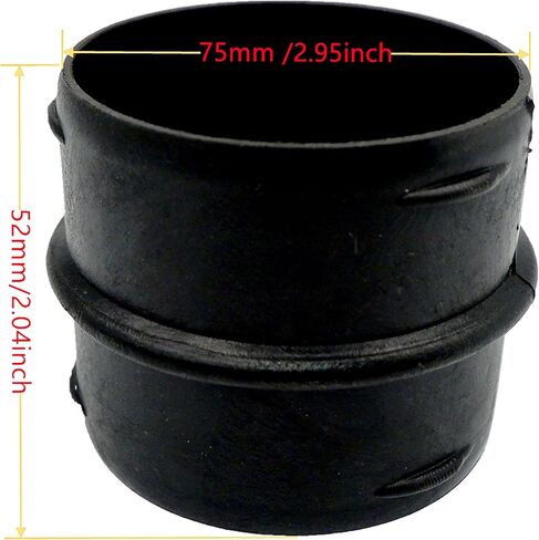 52mm/2.05inch Length Outer Diameter42mm/60mm/75mm Duct Joiner Connector Pipe for Eberspacher for Webasto Heater, ABS Plastic-1PK (O.D: 75mm) in Kuwait