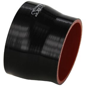 HPS HTSR-350-400-BLK Silicone High Temperature 4-ply Reinforced Reducer Coupler Hose, 40 PSI Maximum Pressure, 3" Length, 3-1/2" > 4" ID, Black