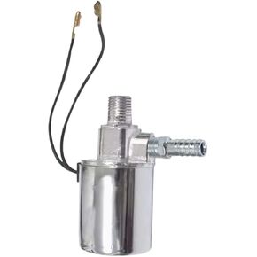 1/4 Inch NPT 12V 24V Train Truck Air Horn Electric Solenoid Valve, Heavy Duty Air Horn Solenoid Valve with Chrome Plated Metal Housing, 150 PSI