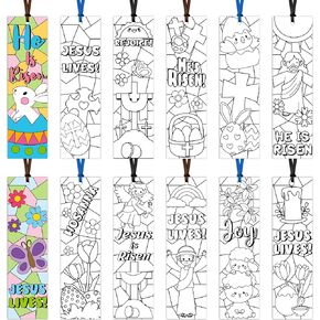 75Pcs Halloween Color Your Own Bookmarks, Kids DIY Coloring Blank Bookmarks Halloween Party Game Prize Art Craft Supplies for Teachers Students Fillers Classroom Reading Club Rewards Book Decor