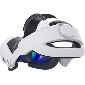 Kuject Design Comfort Head Strap Accessories for Quest 3, Elite Strap Replacement with Adjustable Hinge and Enlarged Head Support, VR Accessories Detachable Strap Fit for Carrying Case