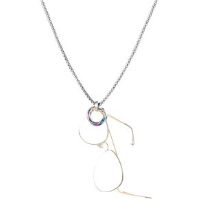 Eyeglass Holder Necklace Ring for Women Man Stainless Steel Glasses Holder Strap Chain Eye Glass Holder Necklace Chain Eyeglass Loop Anti-Lost Chain for Sunglasses