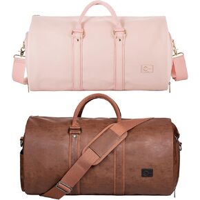 seyfocnia Convertible Travel Garment Bag,Carry on Garment Duffel Bag for Men Women - 2 in 1 Hanging Suitcase Suit Business Travel Bag