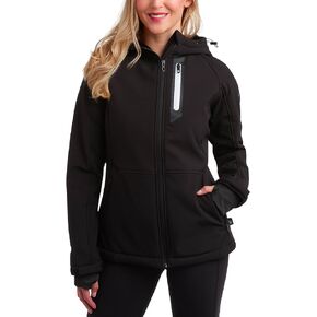 Spyder Women's Jacket - Terry Fleece Lined Hooded Softshell Jacket with Adjustable Cuffs - Waterproof Jacket for Women (S-XL)