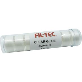 Clear Glide Class 15 Poly Bobbin in White Tube of 8
