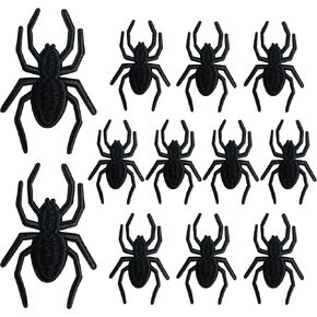 Halloween Black Spider Patch Iron on Spider Patch Spider Embroidered Patches Spider Sew On Patch Applique Halloween Costume Applique for Halloween Costume Clothing (3) in Kuwait