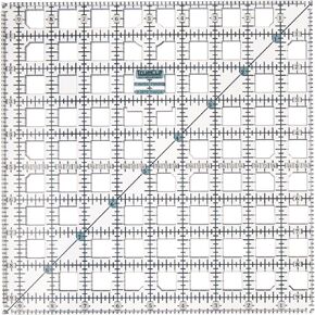 TrueCut, Ruler, for Precise Straight Cuts, Features Built-in Holes, Measures 9.5" x 9.5"