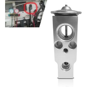 1 PC Car Air Conditioning Expansion Valve, Lightweight and Corrosion Resistant Steam Engine Air Conditioning Valve, Auto Engine Replacement Parts, Universal for Cars (Silver)