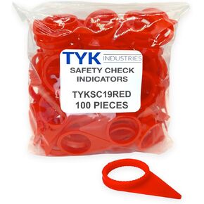 22mm Red Loose Wheel Lug Nut Safety Check Indicators 100 Pack - Commercial Truck Wheel Nut Pre-Trip Safety Inspection Tool