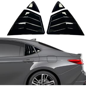for Toyota Camry The 9Th Gen 2025 2026 Window Louvers Front Side Racing Style Sport ABS Window Louvers Air Vent Scoop Shades Cover Blinds Trim Exterior Accessories 4PCS(Bright Pitch Black)