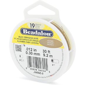 Beadalon 19-Strand Bead Stringing Wire, 0.018-Inch, Satin Gold, 30-Feet in Kuwait