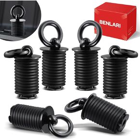 Benlari Tie Down Anchors UTV ATV Bed Lock and Ride Iron Ruber Fit for Polaris RZR Sportsman Ace 500 570 900 XP 1000 2013-2024 Not Compatible with Polaris Ranger General Black