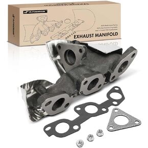A-Premium Right Engine Exhaust Manifold W/Gasket & Nuts & Heat Shield [SOHC 6Cyl 3.3L] Compatible with Nissan Frontier 1999-2004, Xterra 2000-2004, Replace# 140044S102, 140044S103