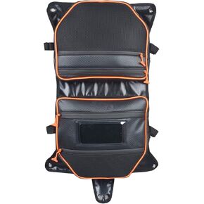 for Can Am Maverick X3 Roof Bag, UTV X3 Overhead Roof Storage Bag for Can Am Maverick X3 2017-2023 Accessories Water Resistant Multi Pockets Easy to Install (Orange Piping)